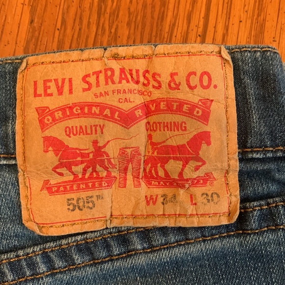 Mens 505 Denim Jeans - Picture 7 of 9